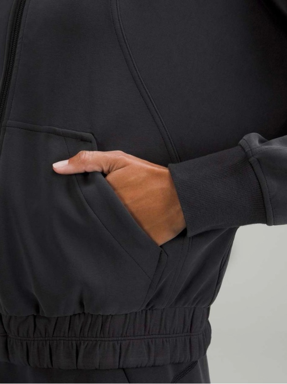 lululemon brushed softstreme funnel neck zip up Charcoal NWT Jacket SIZE 8 - Picture 3 of 8